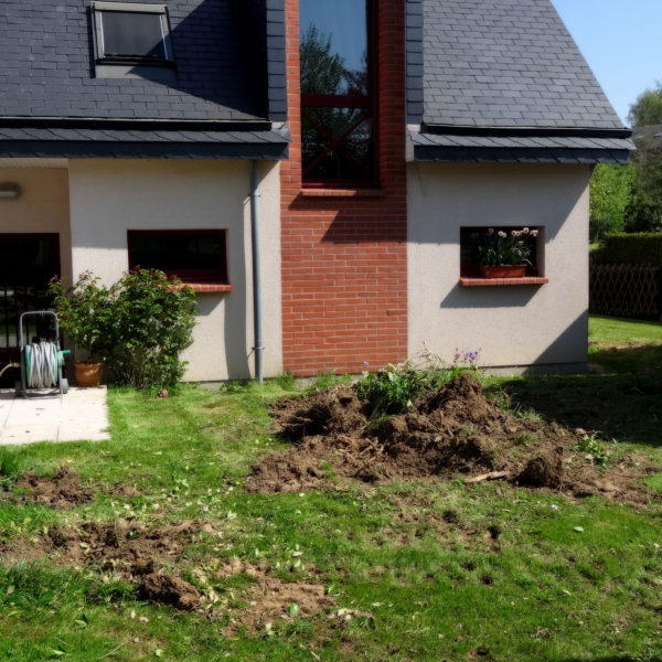Avant (before) – Le jardin - Végétal & minéral en harmonie - Vert Iris