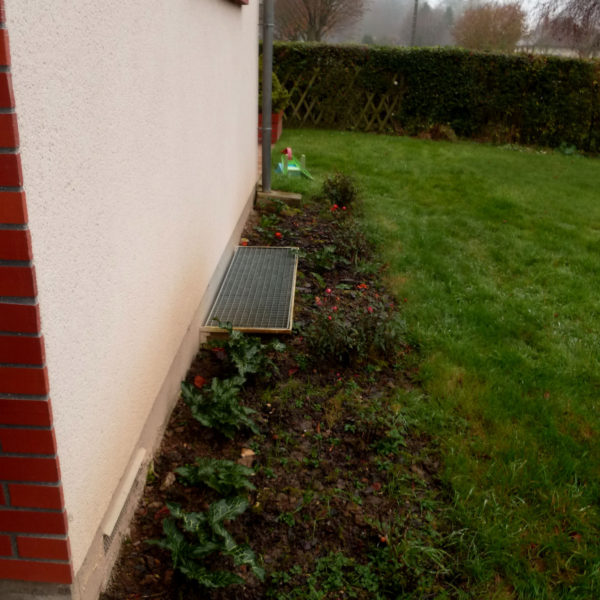 Avant (before) - Zone d’accueil - Détail – Végétal & minéral en harmonie - Vert Iris